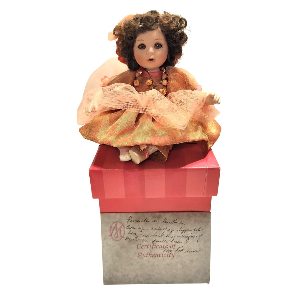 VTG Marie Osmond Remember Me Rose Bud Tiny Tot Doll C2685 w/ Box & COA 2003